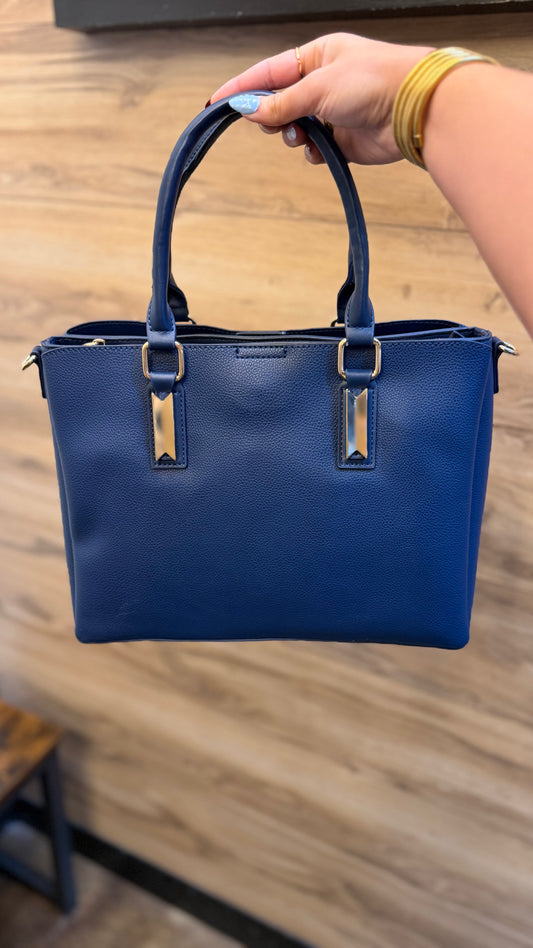 "Kristee" Navy Leather Purse