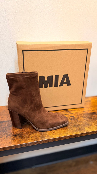 MIA "Sweetie" Suede Ankle Boots (Multiple Colors)