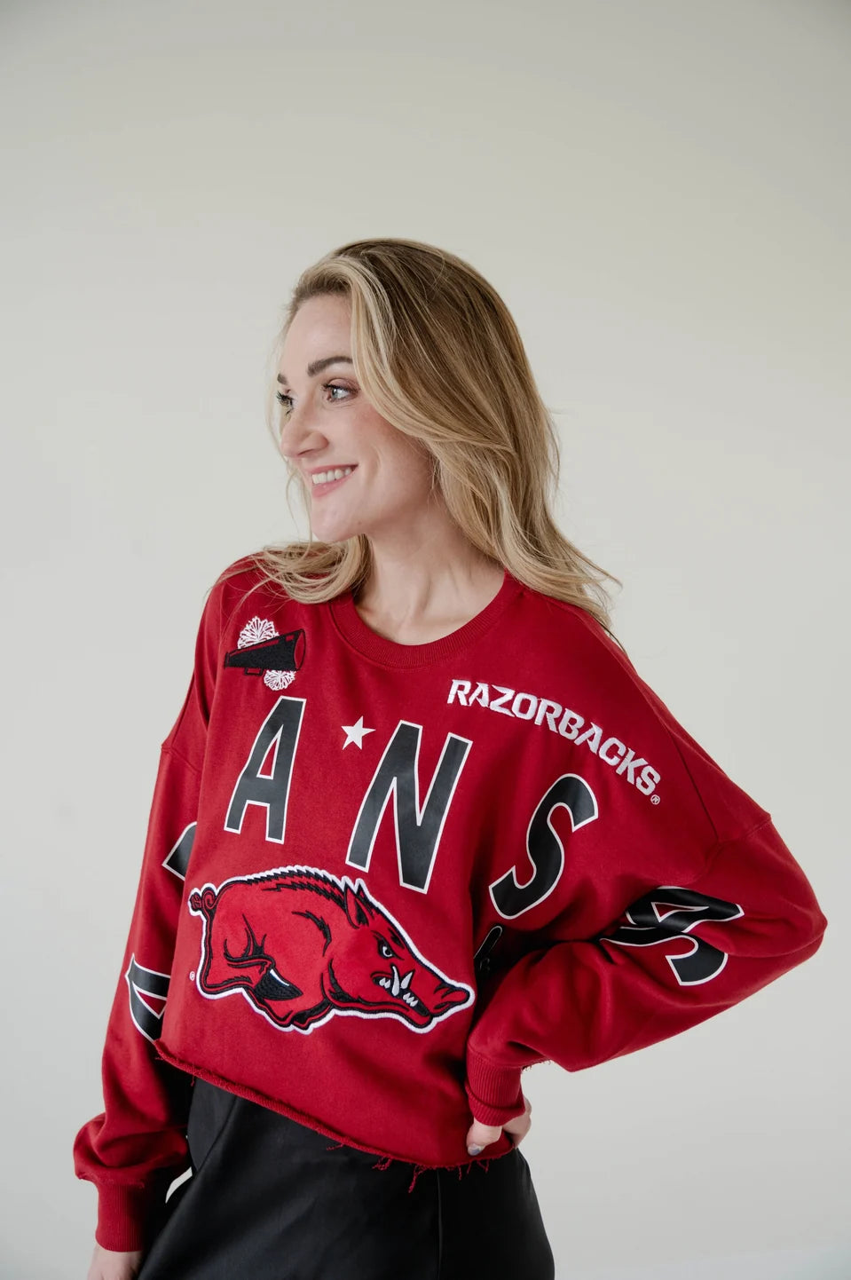 Arkansas Patched Up Cropped Longsleeve