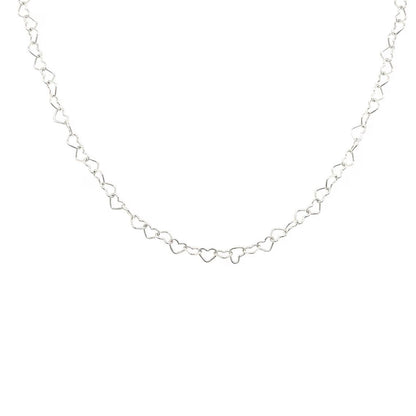 Adorned Heart Necklace Silver