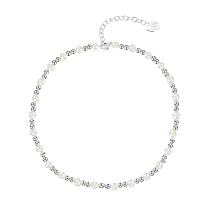 Natalie Wood Adorned Pearl Mini Beaded Necklace (GOLD)