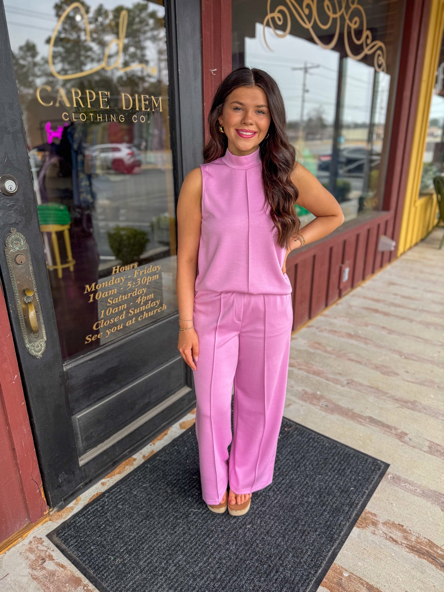 "Stormy" Mock Neck Center Seam Set