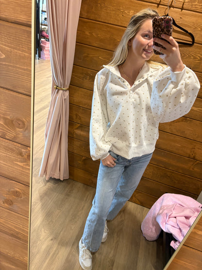 "Piper" Polka Dot Pullover (Multiple Colors)