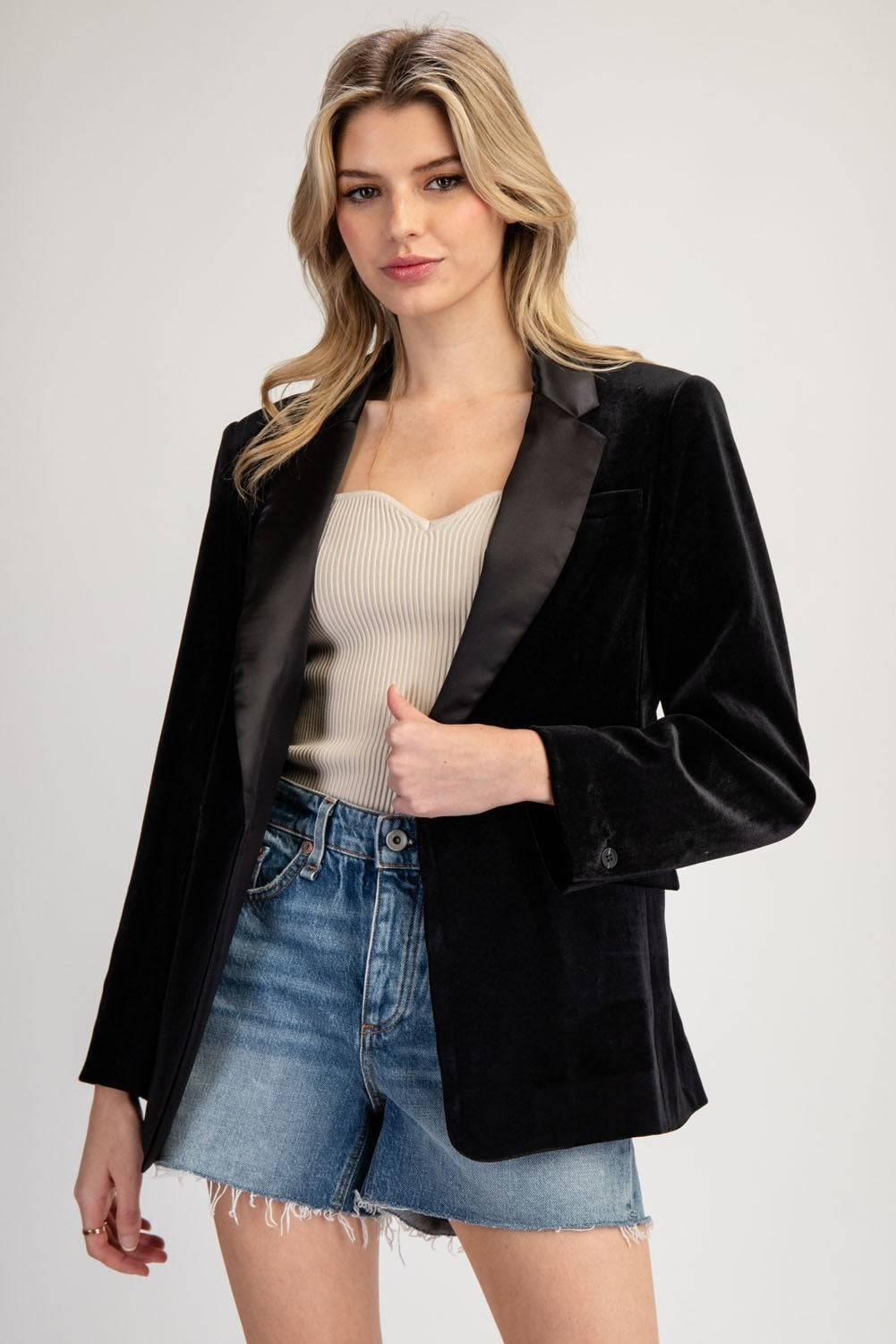 "Cheers to Us" Velvet Blazer