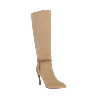 MIA Niko Beige Suede Stiletto Boot