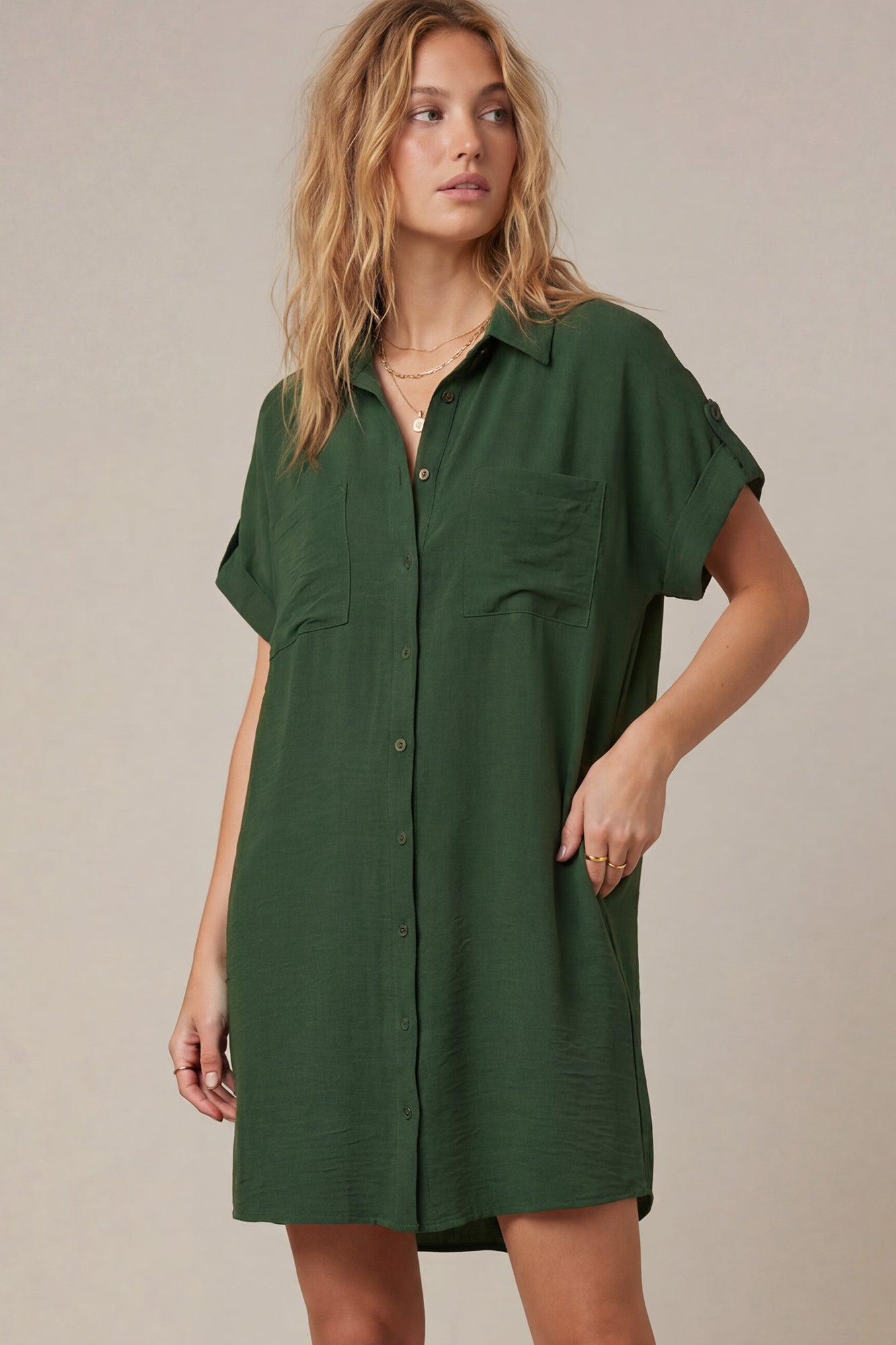 "Diana" Drop Shoulder T-shirt Dress