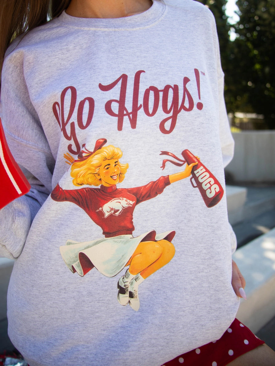 "Go Hogs" Cheerleader Sweatshirt
