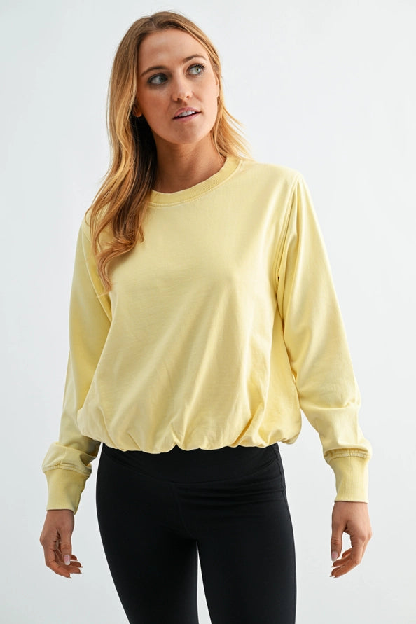 Mono B Bubble Hem Pullover