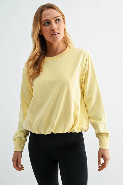 Mono B Bubble Hem Pullover