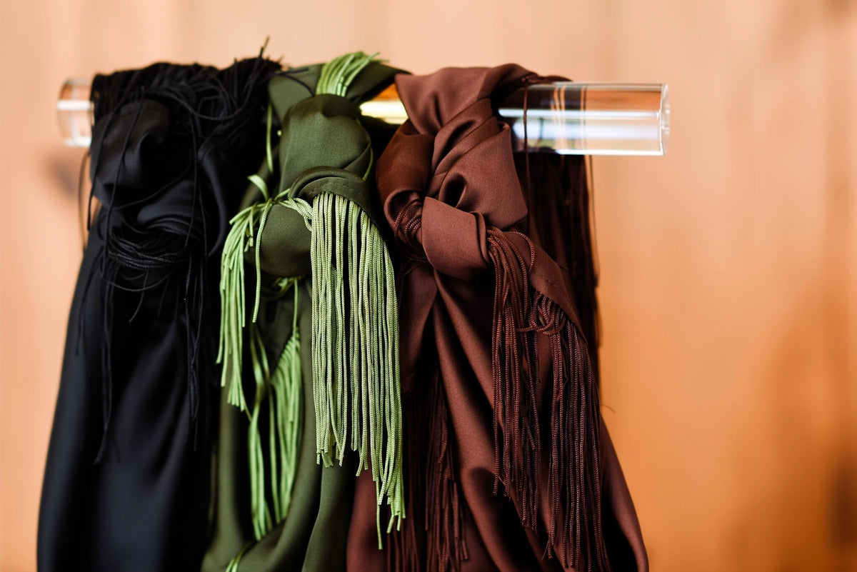 Fringe Satin Scarf