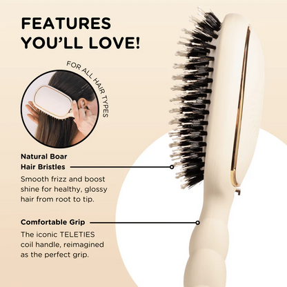 TELETIE Boar Bristle Hair Brush