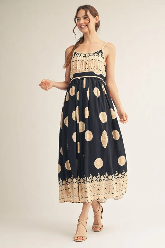"Leah" Sleeveless Midi dress