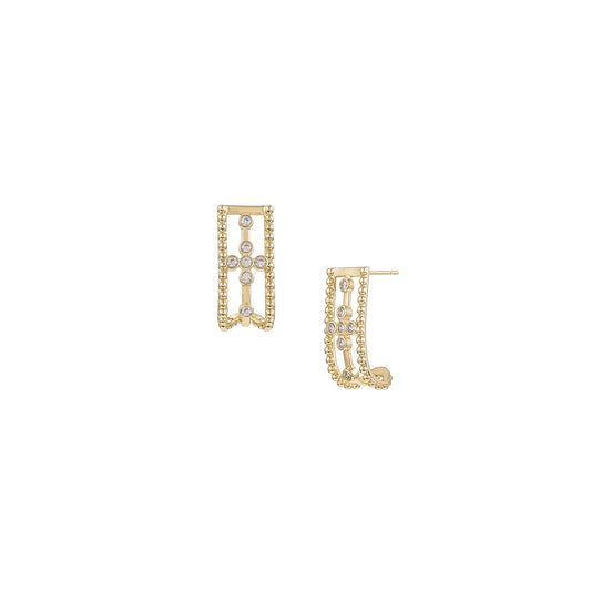 Natalie Wood Legacy Cross Mini Drop Earrings