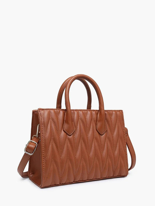 "Day Date" Herringbone Satchel