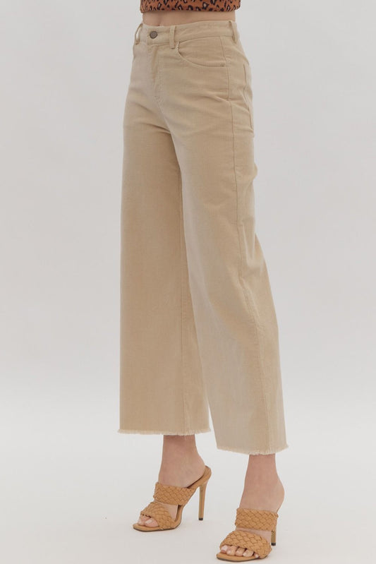 Corduroy Wide Leg Pants