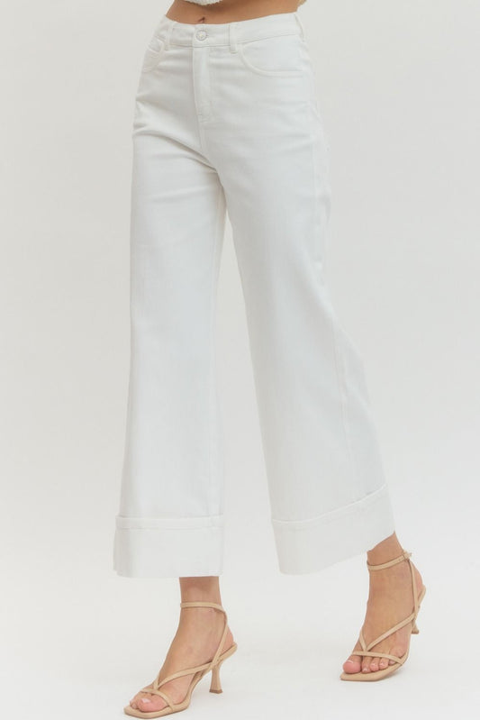 "Lisa" Mid Rise Denim Ankle Pant