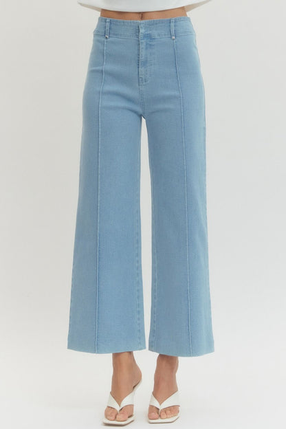 "Busy Woman" Tapered Denim Pants (Multiple Colors)