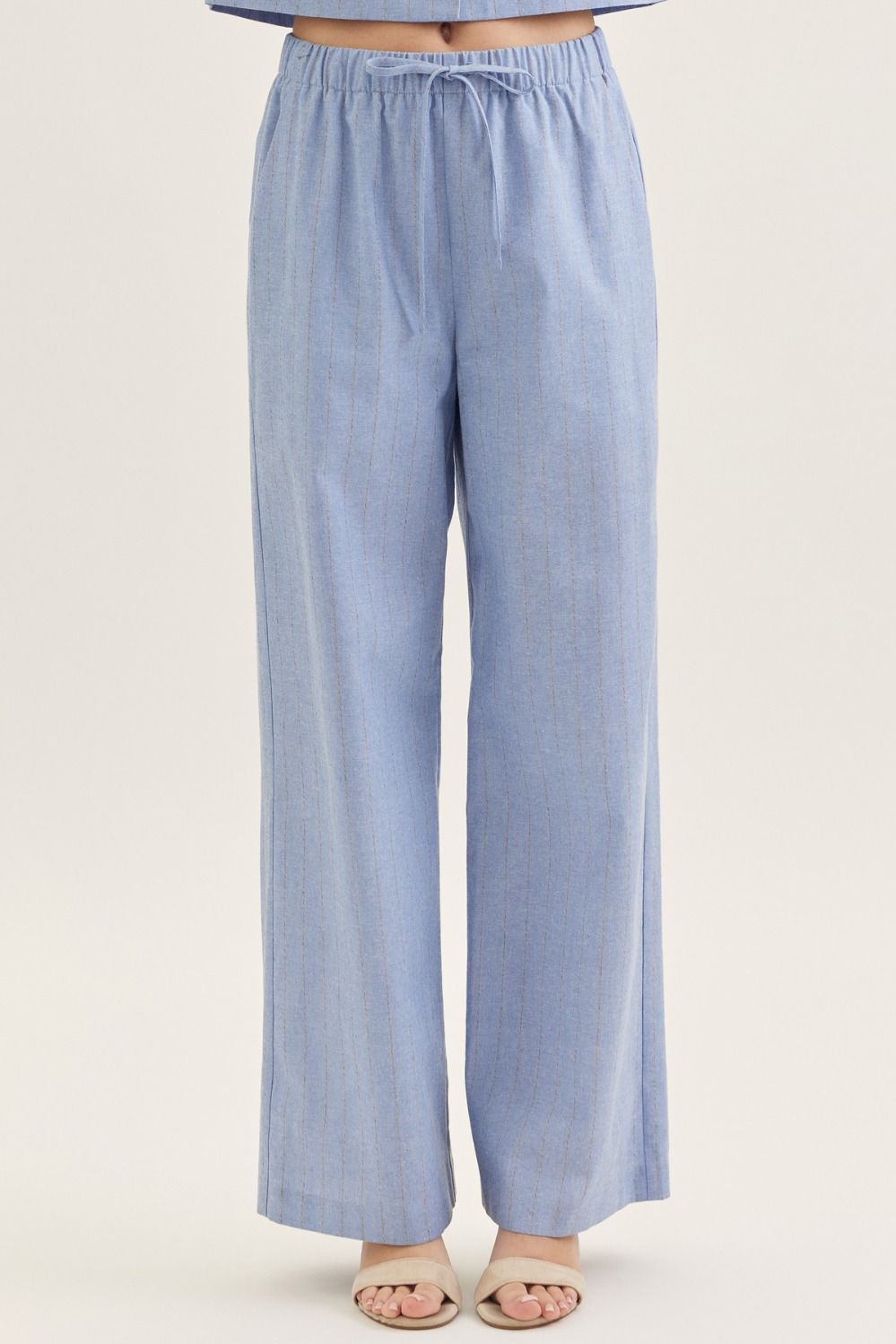 "Just Relax" Pin Stripe Wide Leg Pants