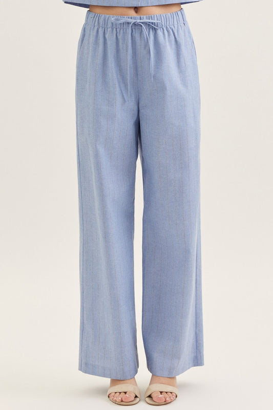 "Just Relax" Pin Stripe Wide Leg Pants