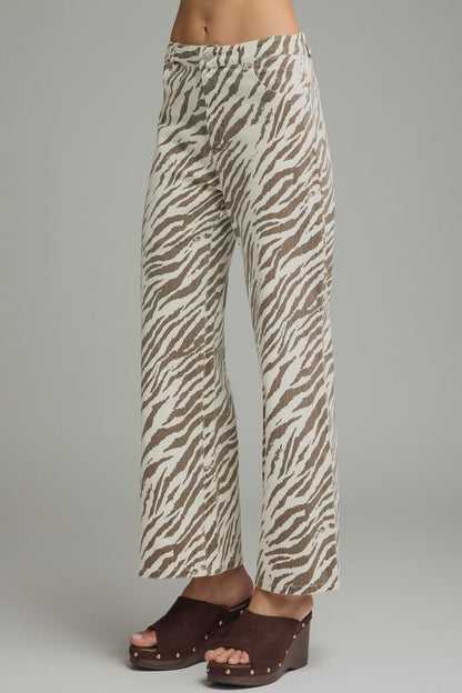 "Zeb" Zebra Print Denim Jeans