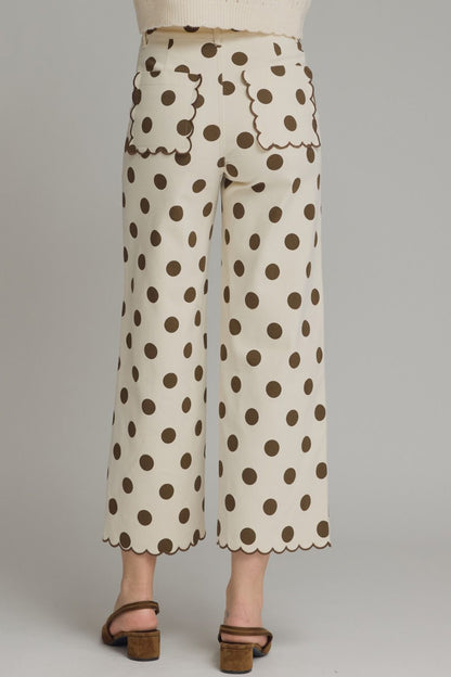 "Morgan" Polka Dot Scallop Jeans