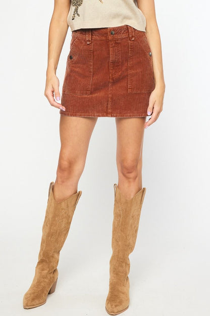 Corduroy Mini Skirt