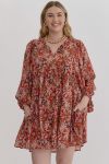 "Finley" Curvy Floral Dress