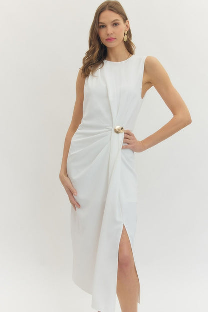"Dazzlin" Satin Midi Dress