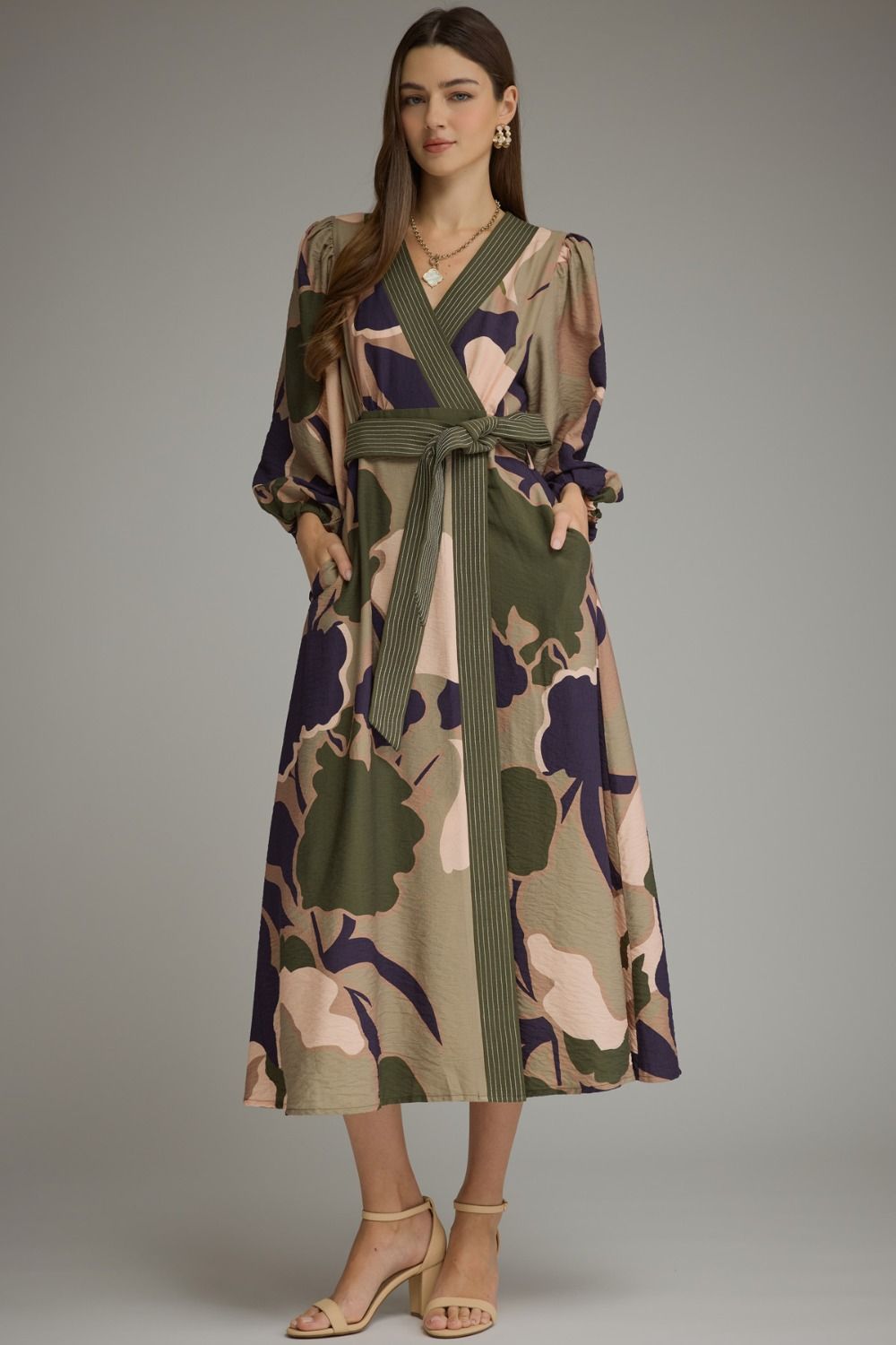 "Amber" Balloon Sleeve Maxi Dress