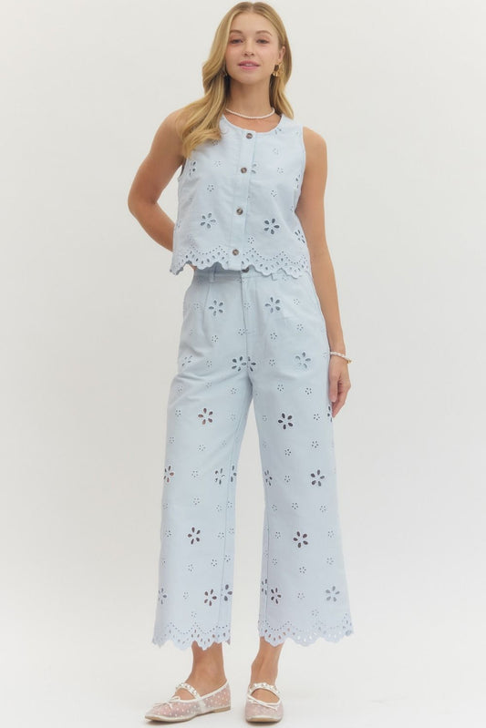 "Ruth" Eyelet Detail Bottoms