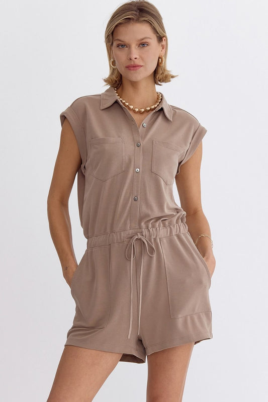 Stephanie Short Sleeve Romper