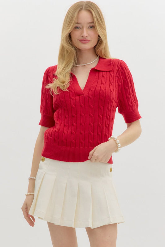"Cherry Bomb" Knit Sweater