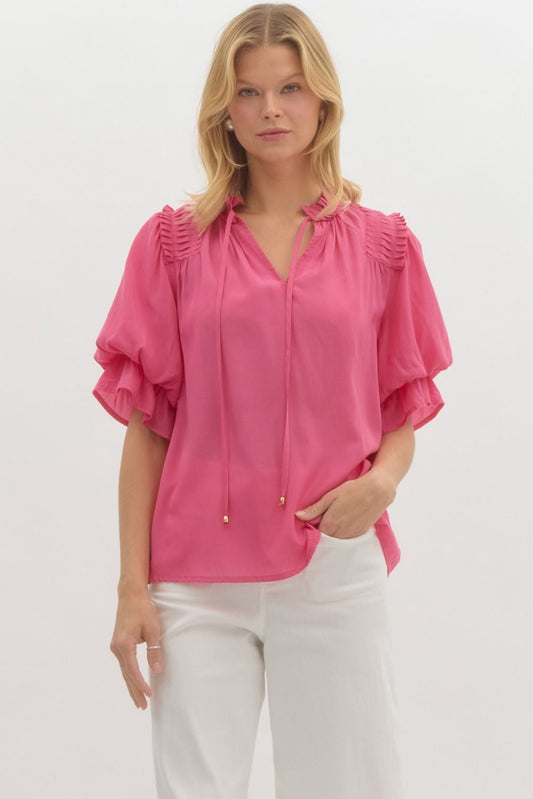 "Oh So Sweet" Puff Sleeve Top