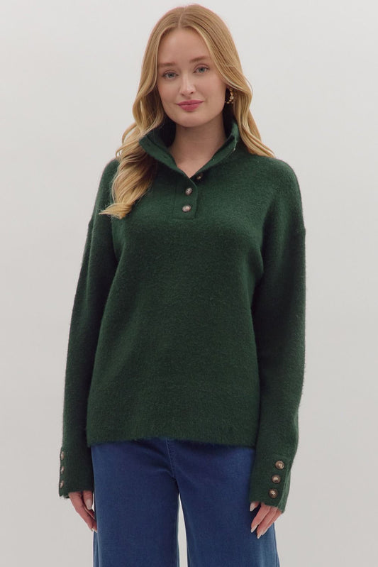 "Magdalene" Button Pullover
