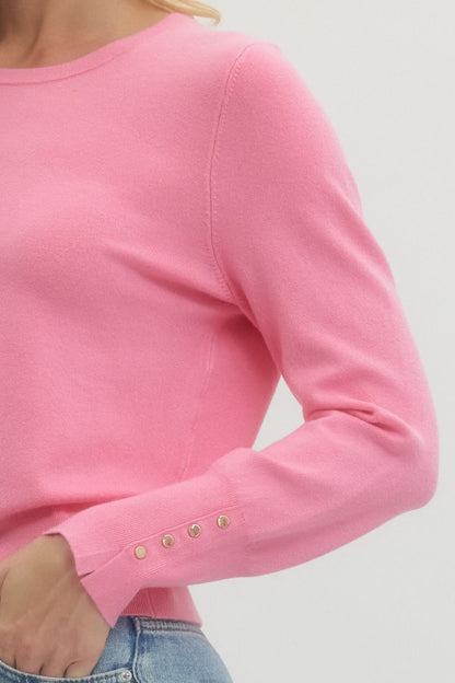 "Studded" Long Sleeve Banded Top (multiple colors)