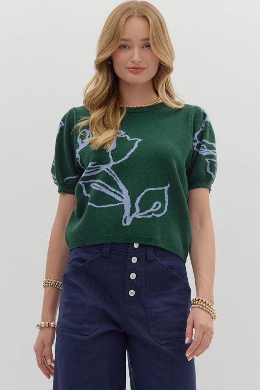 "Hunter" puff sleeve sweater