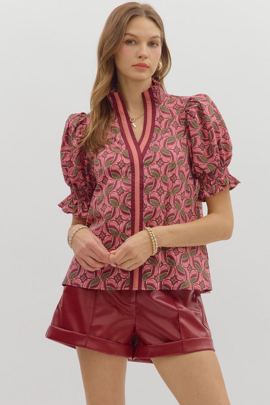 "Marigold" Floral Top