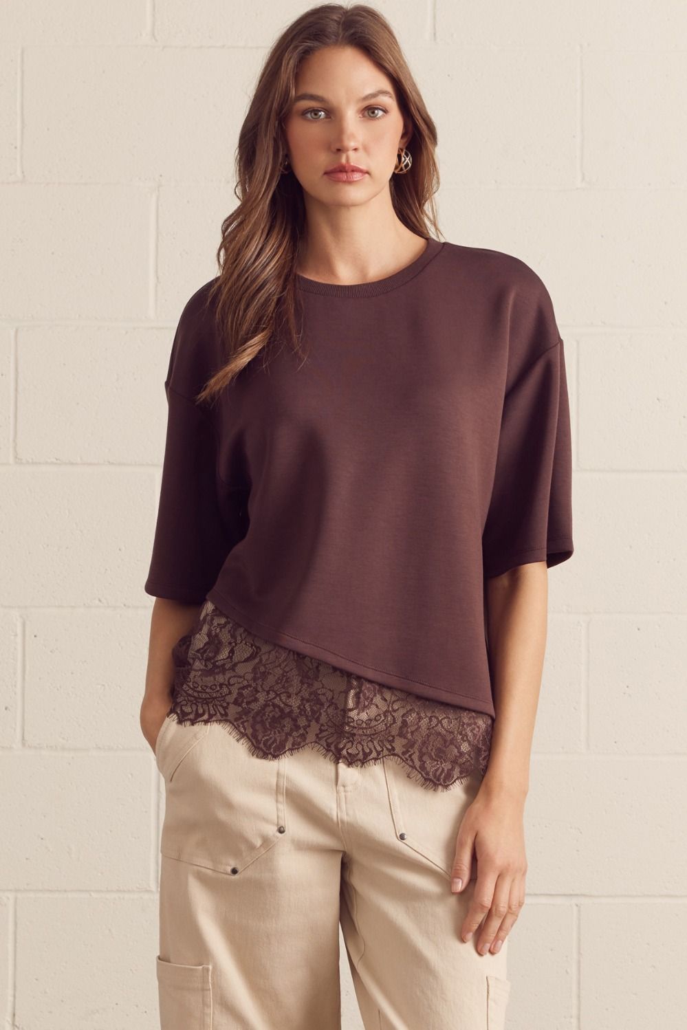 "Laycey" Detailed Short Sleeve Top (multiple colors)