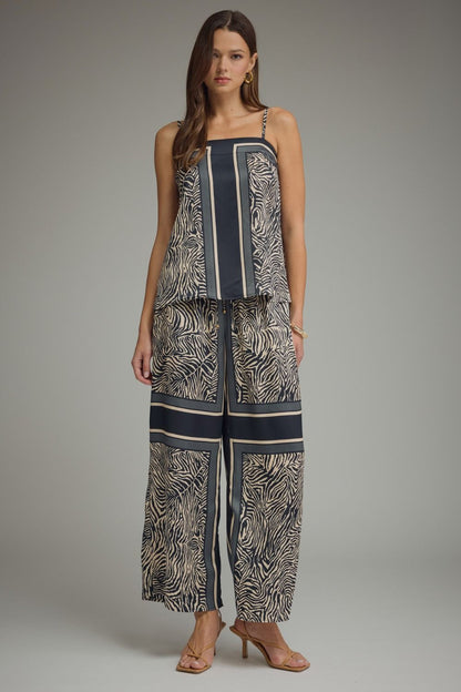 "Adventure Awaits" Zebra Satin Set (multiple colors)