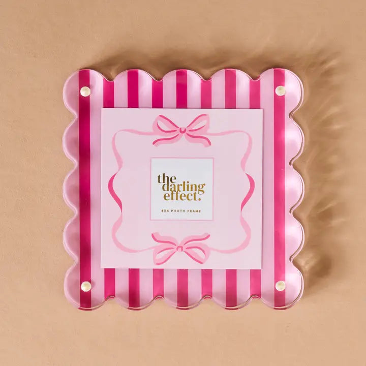 The Darling Effect Square Scalloped Acrylic Frame