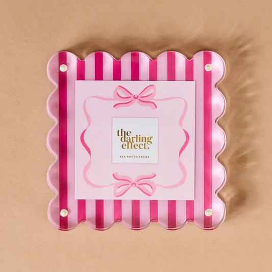 The Darling Effect Square Scalloped Acrylic Frame