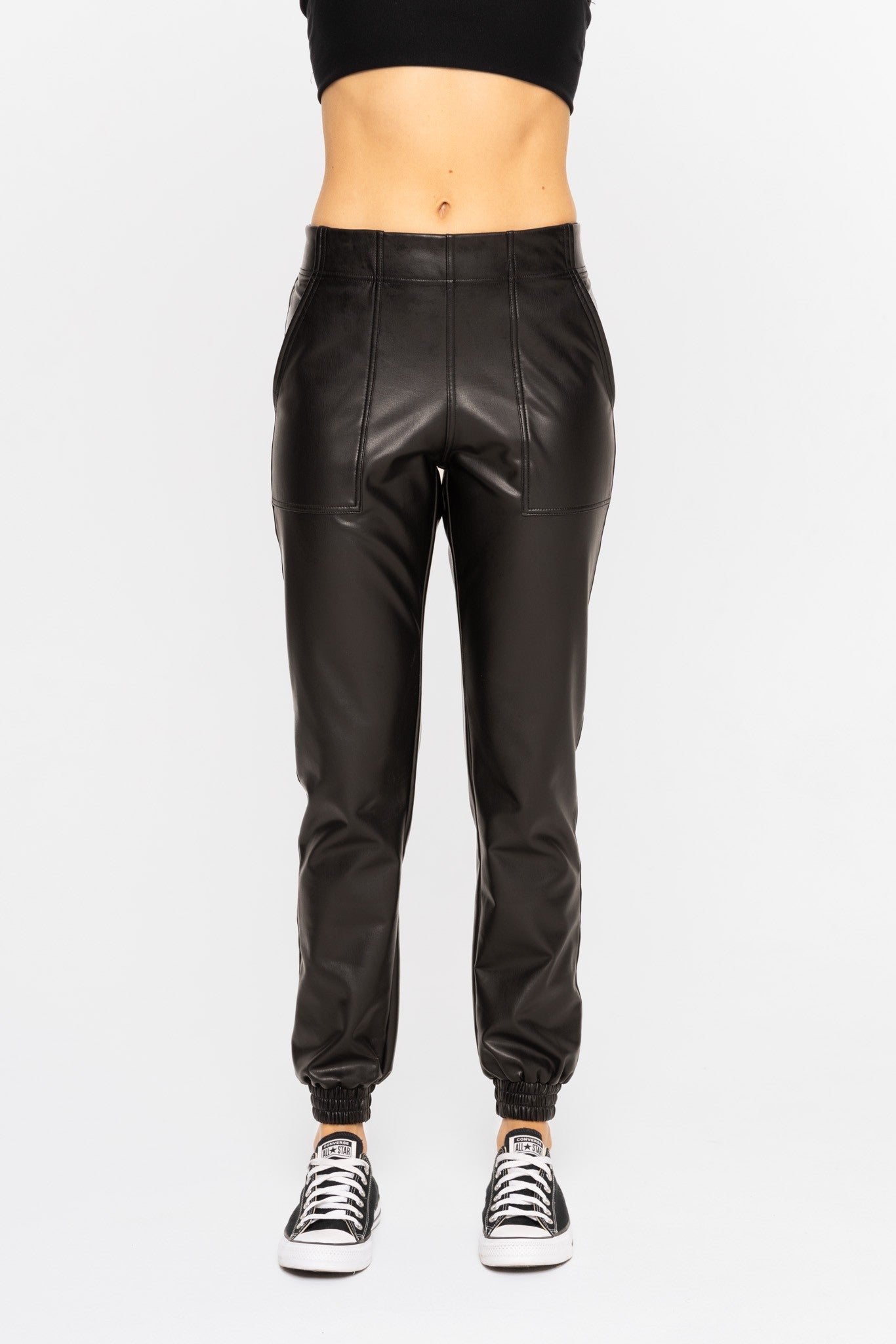 MONO B Leather Joggers