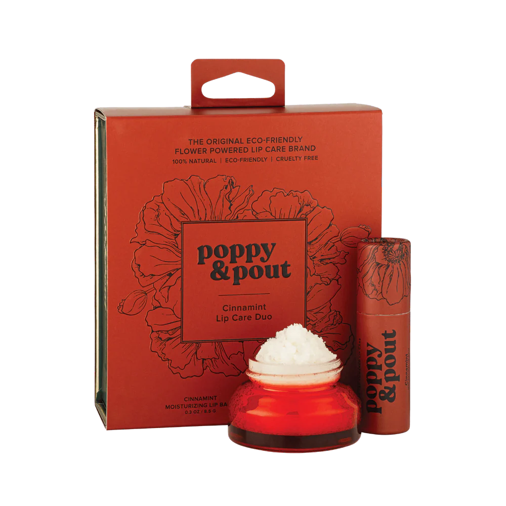 Poppy & Pout Lip Scrub/Balm Combo