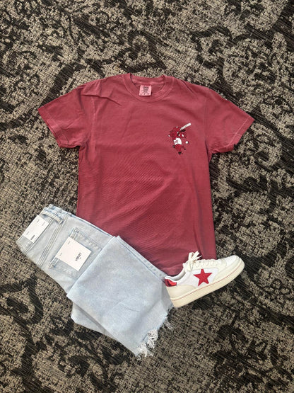 Arkansas Razorback Red Baseball Tee