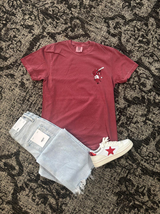 Arkansas Razorback Red Baseball Tee