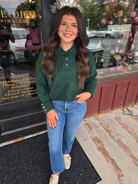 "Magdalene" Button Pullover