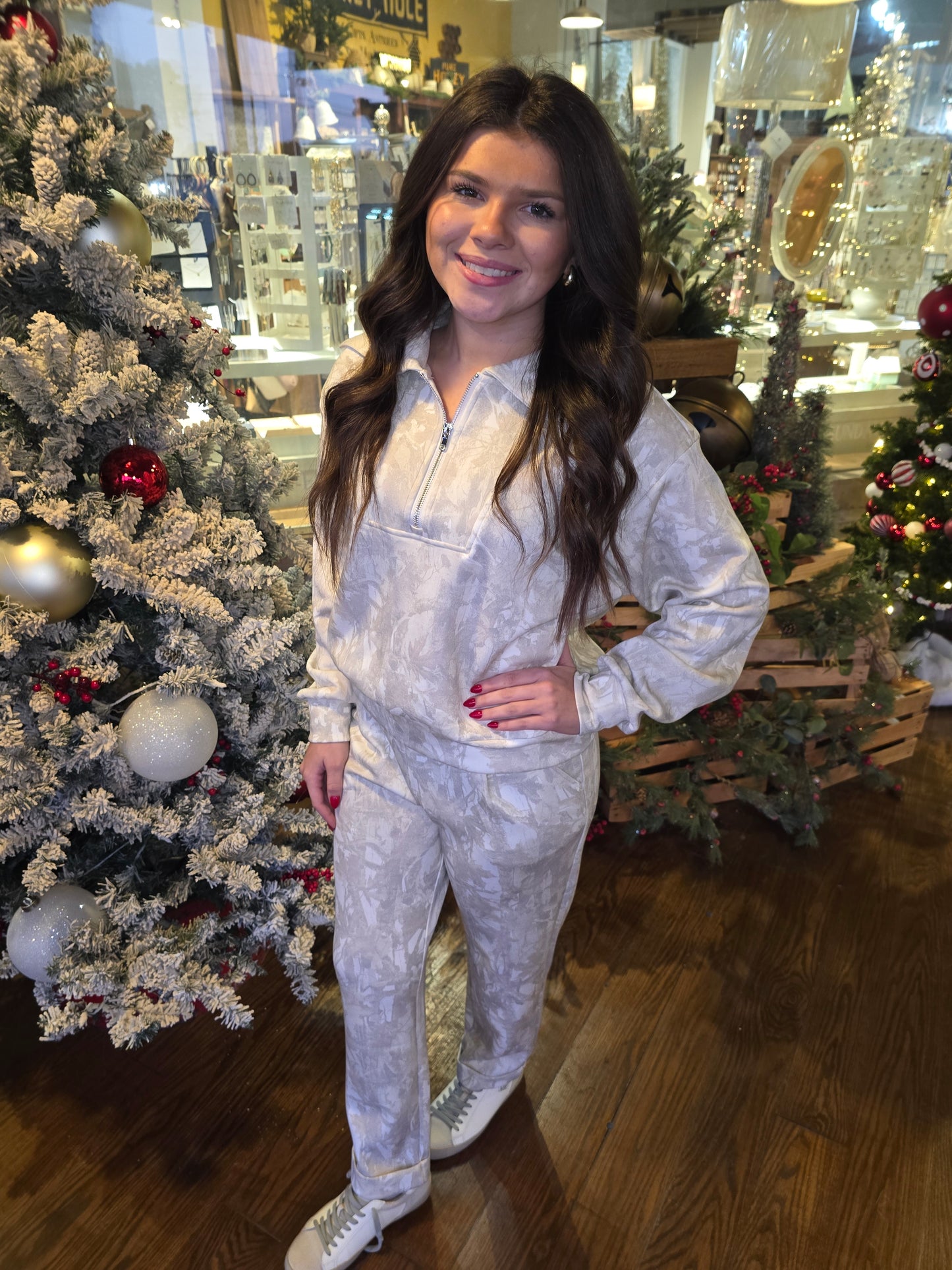 "Hello Deer" Muted Camo Sweatsuit