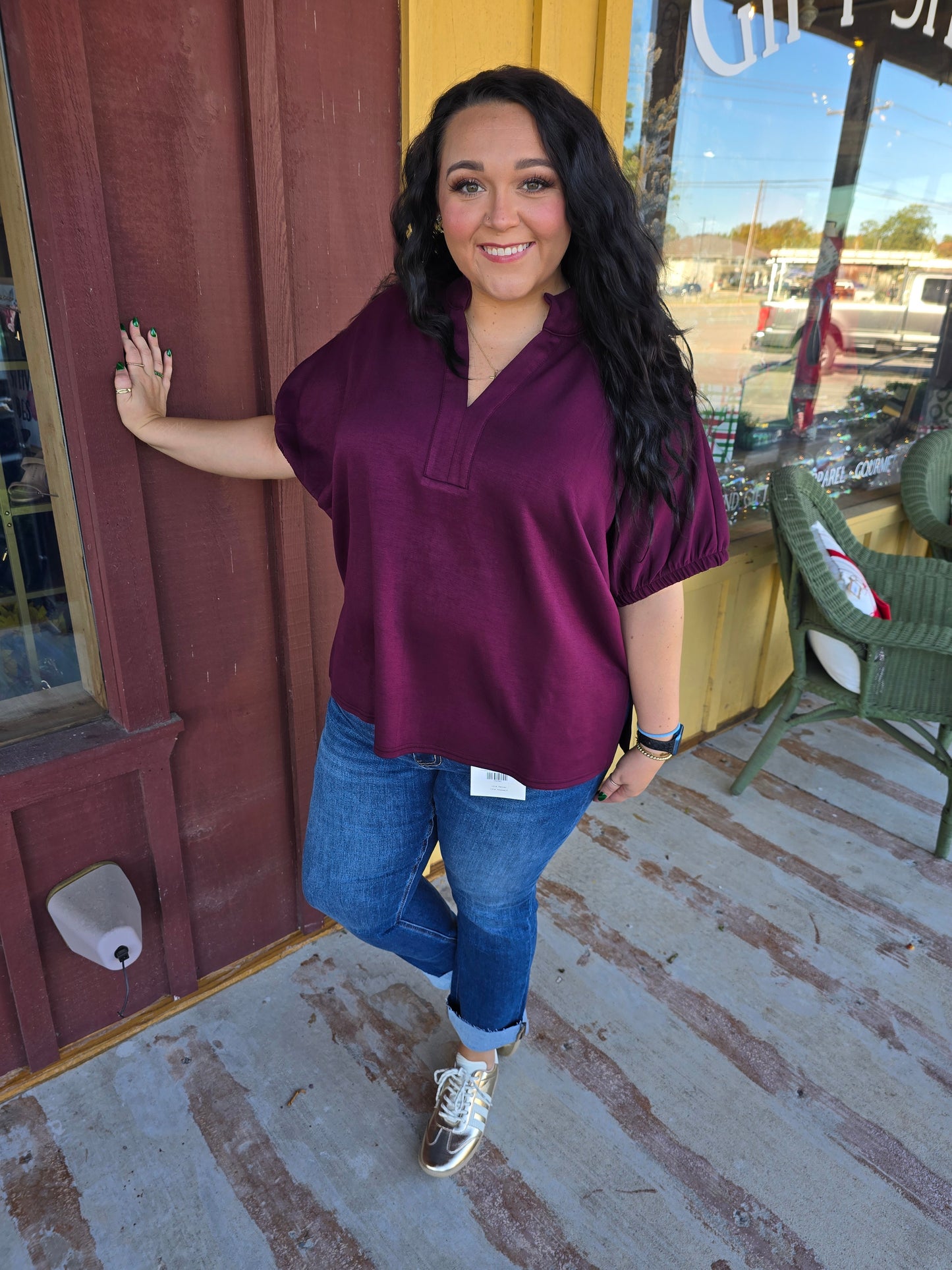 "Novice" Butter soft Curvy Collared top (multiple colors)