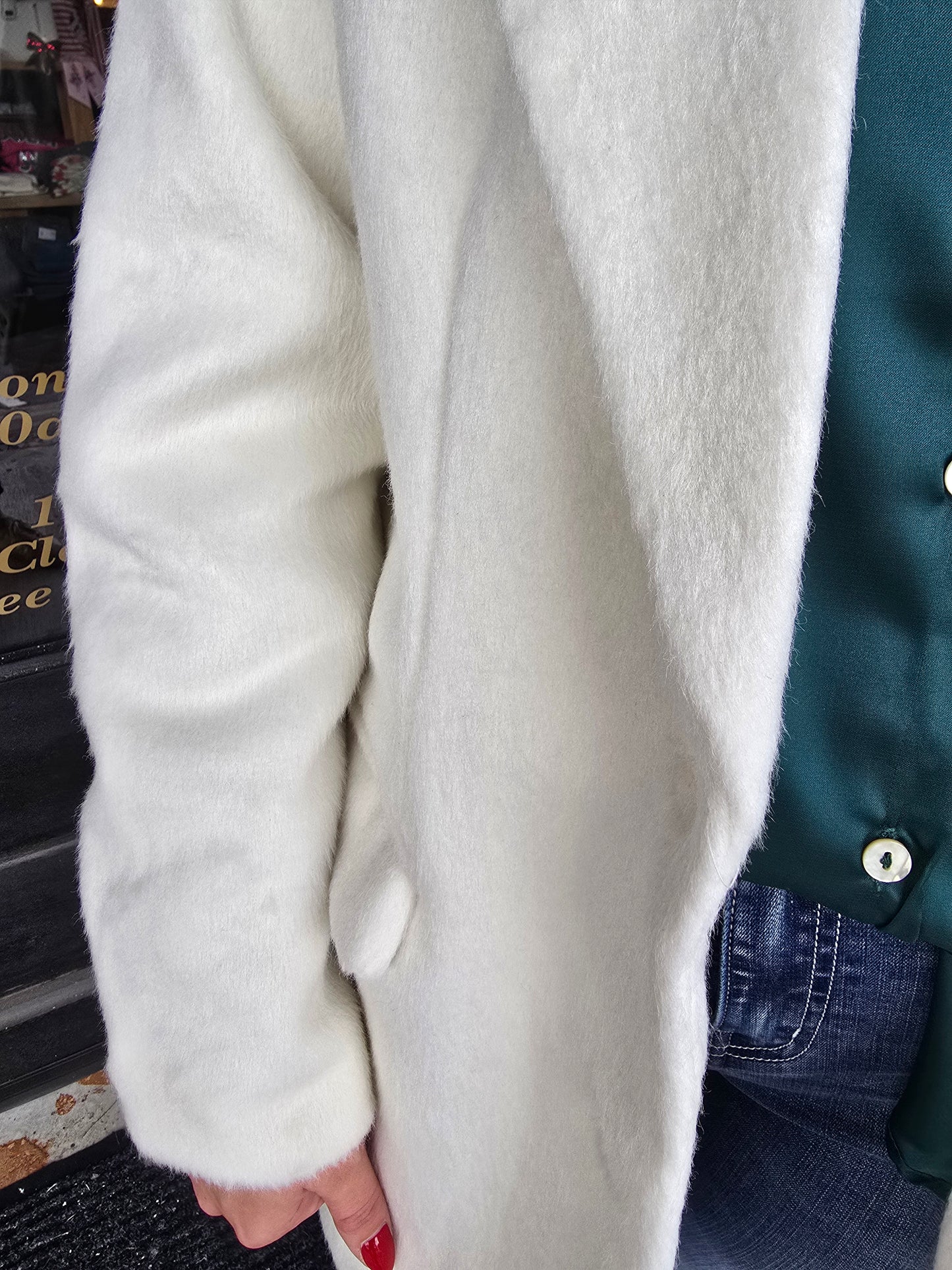 "Diem" Soft Touch Oversized Cream Blazer