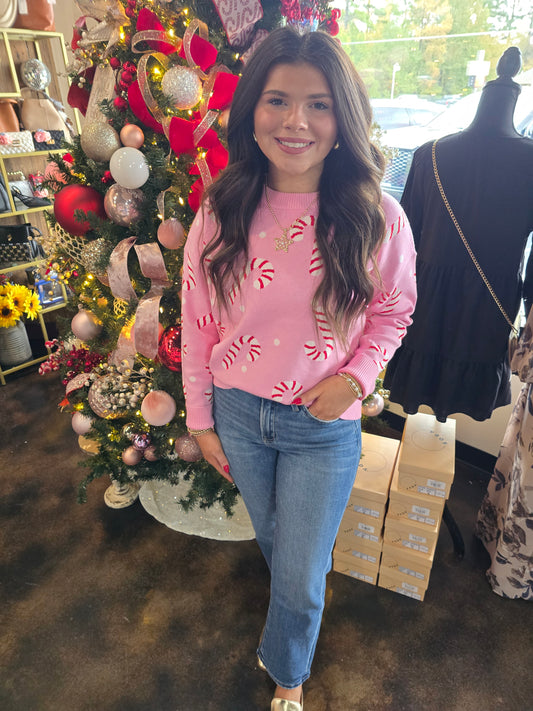 Candy Cane Knit Sweater